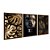 Kit 3 Quadros Decorativos Mulher Negra Com Rosto Dourado Folhas Douradas Abstrato - Imagem 6