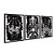 Kit 3 Quadros Decorativos Personagens Estilizados Star Wars Preto E Branco - Imagem 4