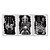 Kit 3 Quadros Decorativos Personagens Estilizados Star Wars Preto E Branco - Imagem 1
