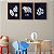 Kit 3 Quadros Decorativos Urso Florido Folhas Preto e Branco Frase Permaneça Selvagem - Imagem 8