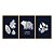 Kit 3 Quadros Decorativos Urso Florido Folhas Preto e Branco Frase Permaneça Selvagem - Imagem 5