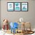 Kit 3 Quadros Decorativos Mamadeira Balões Barco Infantil Bebê Azul E Branco - Imagem 8