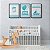 Kit 3 Quadros Decorativos Mamadeira Balões Barco Infantil Bebê Azul E Branco - Imagem 9