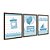 Kit 3 Quadros Decorativos Mamadeira Balões Barco Infantil Bebê Azul E Branco - Imagem 6