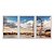 Kit 3 Quadros Decorativos Paisagem Cidade Roda Gigante Ao Fundo - Imagem 1