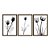 Kit 3 Quadros Decorativos Fotografia Preto E Branco Tulipa E Suas Folhas - Imagem 5