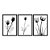 Kit 3 Quadros Decorativos Fotografia Preto E Branco Tulipa E Suas Folhas - Imagem 3