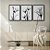 Kit 3 Quadros Decorativos Flores Preto E Branco Abstrato Moderno - Imagem 10