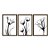 Kit 3 Quadros Decorativos Flores Preto E Branco Abstrato Moderno - Imagem 5