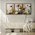 Kit 3 Quadros Decorativos Efeito Pintura Flores Brancas E Laranjas Em Um Campo Esverdeado - Imagem 8