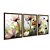 Kit 3 Quadros Decorativos Efeito Pintura Flores Brancas E Laranjas Em Um Campo Esverdeado - Imagem 6