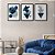 Kit 3 Quadros Decorativos Formas Geométricas Azuis Texturizadas Detalhes Dourados - Imagem 7