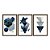 Kit 3 Quadros Decorativos Formas Geométricas Azuis Texturizadas Detalhes Dourados - Imagem 5