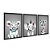 Kit 3 Quadros Decorativos Bebês Animais Preto E Branco Detalhes Coloridos Infantil - Imagem 4