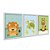 Kit 3 Quadros Decorativos Desenho Tartaruga Leão Girafa Infatil Bebê - Imagem 2