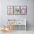Kit 3 Quadros Decorativos Garotinha Segurando Balões Girada Unicórnio Infantil Bebê - Imagem 10
