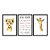 Kit 3 Quadros Decorativos Desenho Bebê Leoa Girafa Frase Seja Forte, Corajosa Infantil - Imagem 3