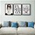 Kit 3 Quadros Decorativos Fashion Em Preto E Branco Mulhres Bolha De Chiclete - Imagem 9