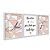 Kit 3 Quadros Decorativos Fundo Zara Rosa e Branco Frase Amor Fé - Imagem 2