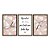 Kit 3 Quadros Decorativos Fundo Zara Rosa e Branco Frase Amor Fé - Imagem 5