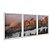 Kit 3 Quadros Decorativos Fotografia Montanhas Enevoadas Iluminadas Pelo Por do Sol - Imagem 2