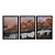 Kit 3 Quadros Decorativos Fotografia Montanhas Enevoadas Iluminadas Pelo Por do Sol - Imagem 3