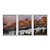 Kit 3 Quadros Decorativos Fotografia Montanhas Enevoadas Iluminadas Pelo Por do Sol - Imagem 1