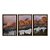 Kit 3 Quadros Decorativos Fotografia Montanhas Enevoadas Iluminadas Pelo Por do Sol - Imagem 5