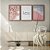 Kit 3 Quadros Decorativos Cerejeira Mar Areia Rosa Frase Amor é Tudo - Imagem 8