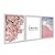 Kit 3 Quadros Decorativos Cerejeira Mar Areia Rosa Frase Amor é Tudo - Imagem 2