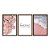 Kit 3 Quadros Decorativos Cerejeira Mar Areia Rosa Frase Amor é Tudo - Imagem 5