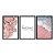Kit 3 Quadros Decorativos Cerejeira Mar Areia Rosa Frase Amor é Tudo - Imagem 3