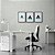 Kit 3 Quadros Decorativos Triangulos Dupla Exposição Degradê Caótigo Azul Ao Branco - Imagem 10
