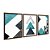 Kit 3 Quadros Decorativos Triângulos Textura de Papel Verde e Preto Morderno - Imagem 6