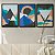 Kit 3 Quadros Decorativos Design Abstrato Colorido Formas e Terrenos Moderno - Imagem 7