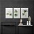 Kit 3 Quadros Decorativos Efeito Pintura Folhas Samambaia Fundo Branco - Imagem 10