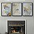 Kit 3 Quadros Decorativos Folhas Listras Douradas Abstrato Moderno - Imagem 9
