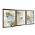 Kit 3 Quadros Decorativos Folhas Listras Douradas Abstrato Moderno - Imagem 6