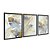 Kit 3 Quadros Decorativos Folhas Listras Douradas Abstrato Moderno - Imagem 4