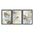 Kit 3 Quadros Decorativos Folhas Listras Douradas Abstrato Moderno - Imagem 3