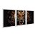 Kit 3 Quadros Decorativos Efeito Pintura Tigre Rugindo Fundo Preto - Imagem 2