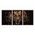 Kit 3 Quadros Decorativos Efeito Pintura Tigre Rugindo Fundo Preto - Imagem 5