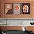 Kit 3 Quadros Decorativos Abstrato Lua Sol No Horizonte Tons de Marrom - Imagem 7