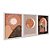 Kit 3 Quadros Decorativos Abstrato Lua Sol No Horizonte Tons de Marrom - Imagem 2