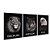 Kit 3 Quadros Decorativos Leão Lobo Águia Com Olhos Azuis Em Um Fundo Preto - Imagem 4
