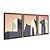 Kit 3 Quadros Decorativos Desenhos Prédios Modernos Céu Laranja - Imagem 6