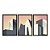 Kit 3 Quadros Decorativos Desenhos Prédios Modernos Céu Laranja - Imagem 3