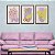 Kit 3 Quadros Decorativos Efeito Pinura Formas Abstratas Coloridas Moderno - Imagem 9