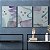 Kit 3 Quadros Decorativos Efeito Pintura Formas Abstratas Roxo E Azul - Imagem 9
