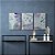 Kit 3 Quadros Decorativos Efeito Pintura Formas Abstratas Roxo E Azul - Imagem 10